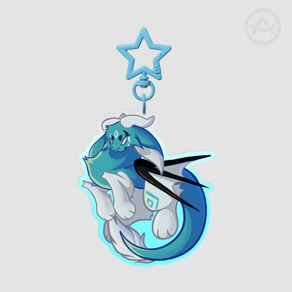 Puffer Colored Edge Acrylic Keychain