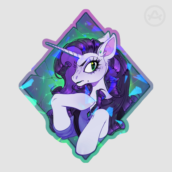 Evil Rarity AU Colored Edge Sticker