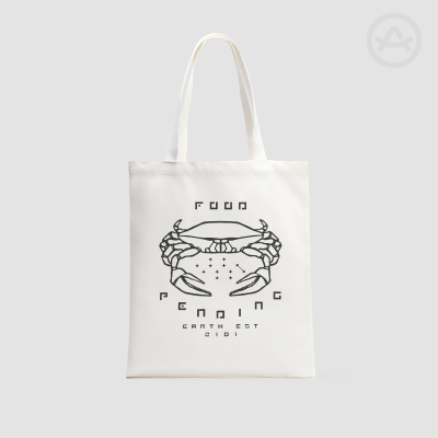 Sci fi crab brand - taller tote bag