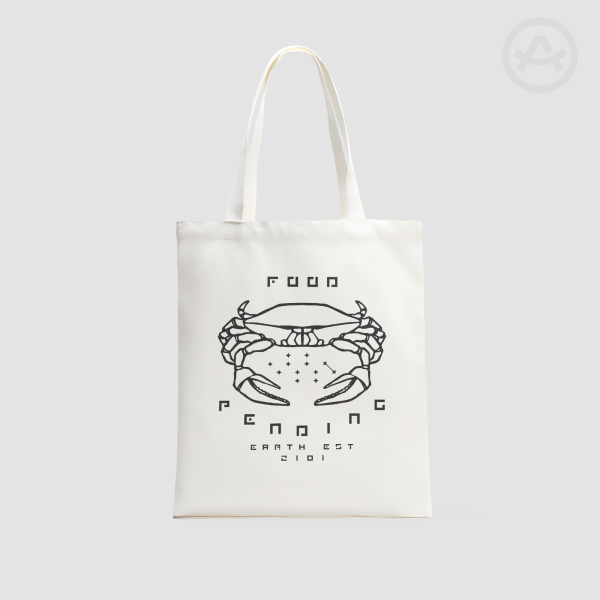 Sci fi crab brand - taller tote bag
