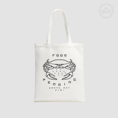 Sci fi crab brand - taller tote bag