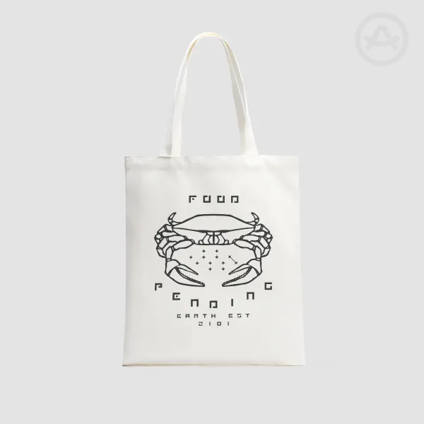 Sci fi crab brand - taller tote bag