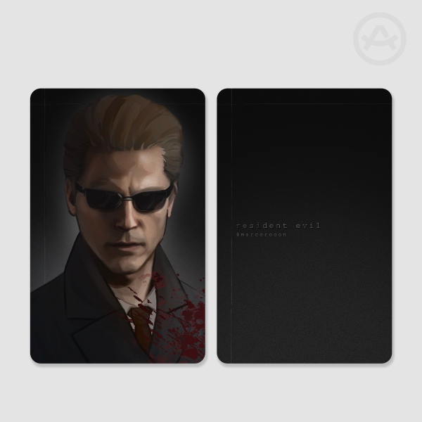 ALL SUITED UP: Albert Wesker Silver Photocard