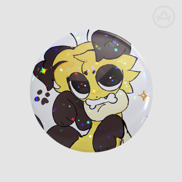Puppy Barpy Round Pin