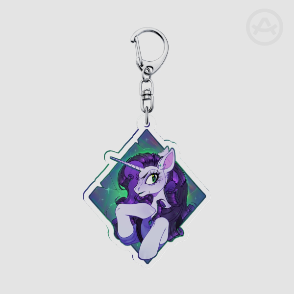 Evil Rarity AU Clear Acrylic Keychains