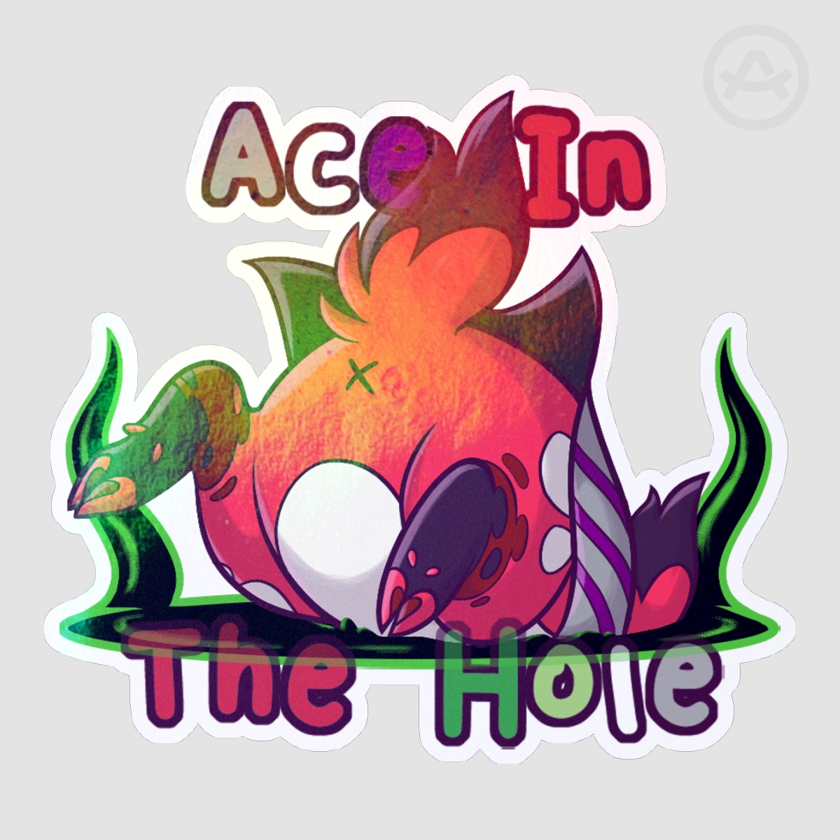 Rainbow Ace-Hole Dik-Dik Sticker