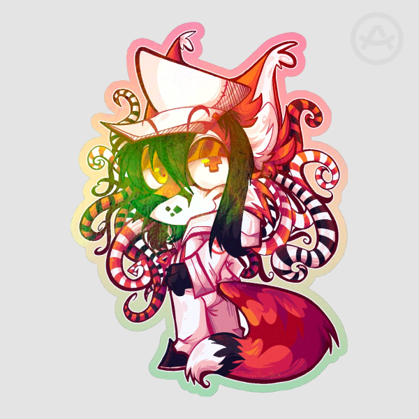 Renard Queenston - Colored Edge Die Cut Sticker
