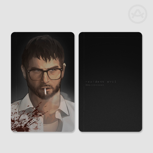 ALL SUITED UP: Chris Redfield Silver Photocard