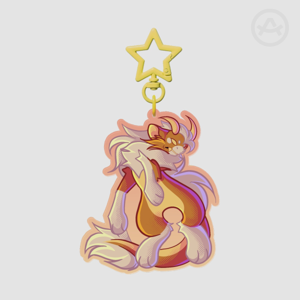 Herring Colored Edge Acrylic Keychain