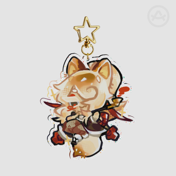 Manju Cookie Glitter Acrylic Keychains