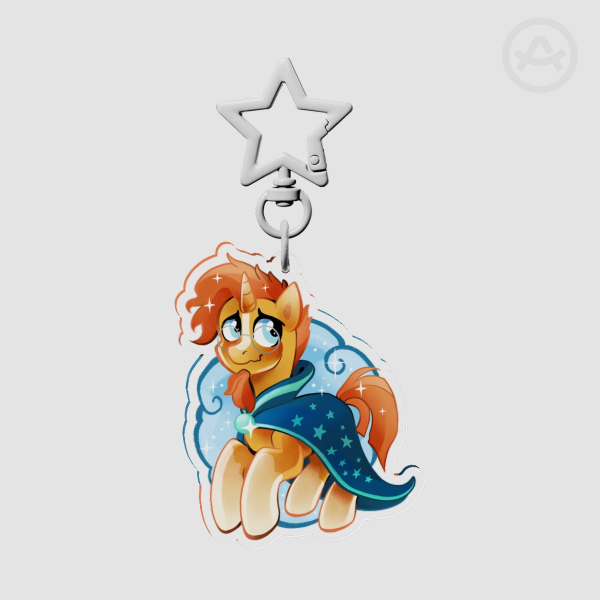 Starburst Clear Acrylic Keychains