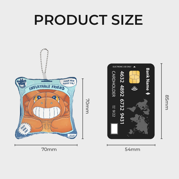 Goldfish Inflatable Friend Mini-Pillow Keychain