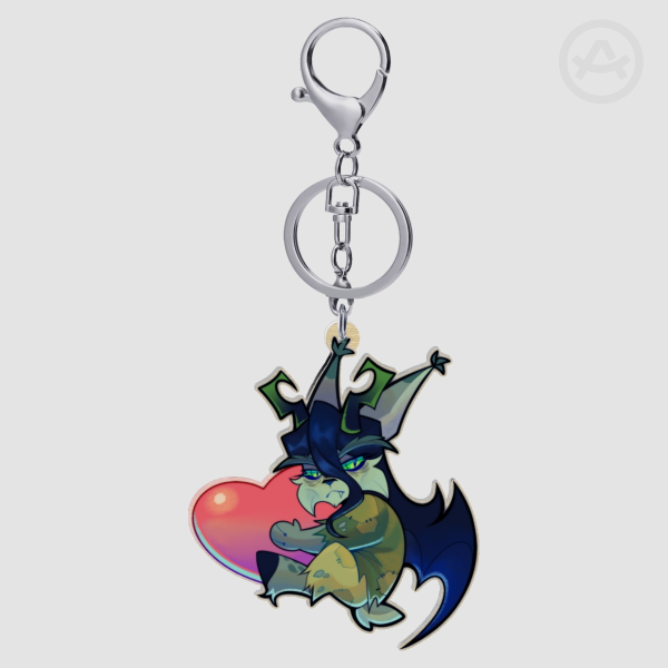 Heart Senkrad Wood Keychain