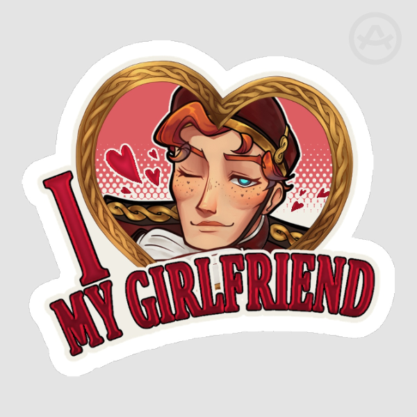 DEADLOCK Doorman I Heart My Girlfriend Hot Foil Stamping Stickers