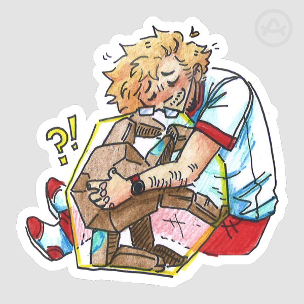 Project Hail Mary Grace And Rocky Hug Sticker