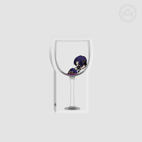 In Vino Veritas - Thick Acrylic Stand No Base - 5cm
