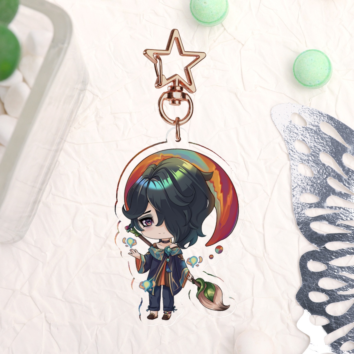 6.5cm Double Sided Hwei Keychain