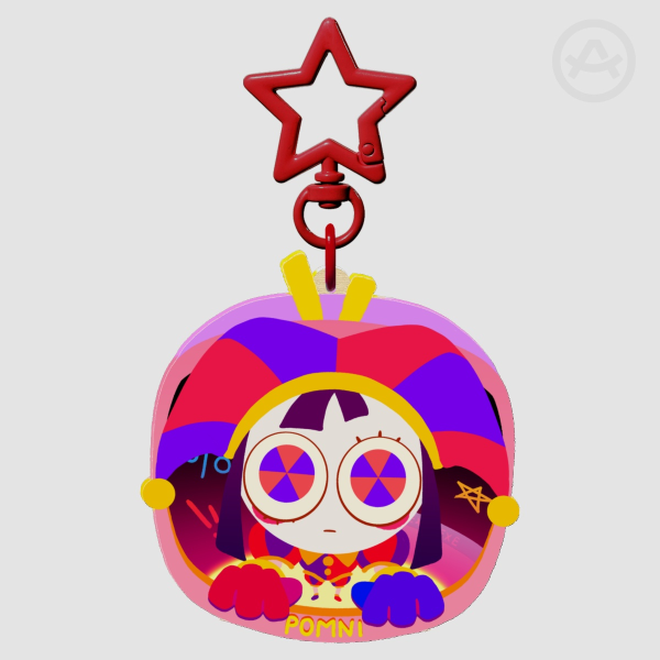 Pomni Wood Keychains