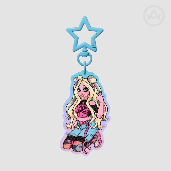 Lagoona Blue Core Refresh Gradient Ripple Keychain Charm