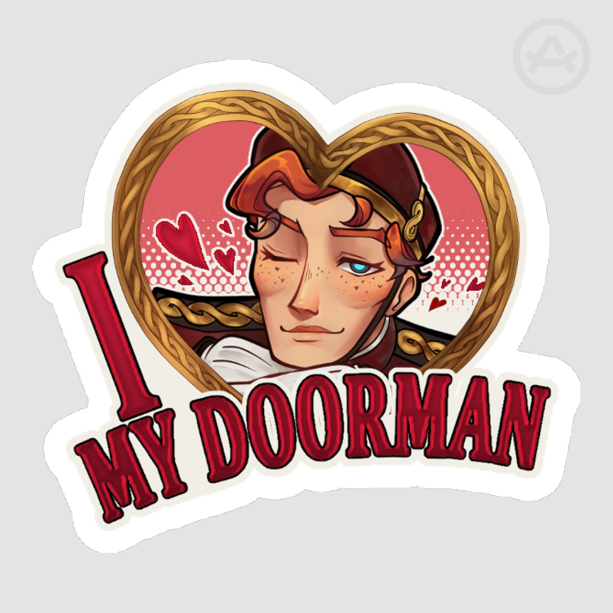 DEADLOCK I Heart My Doorman Hot Foil Stamping Stickers