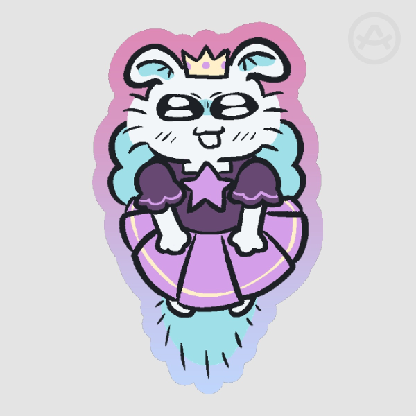 Magical Girl Momonga || Chiikawa Die Cut Sticker
