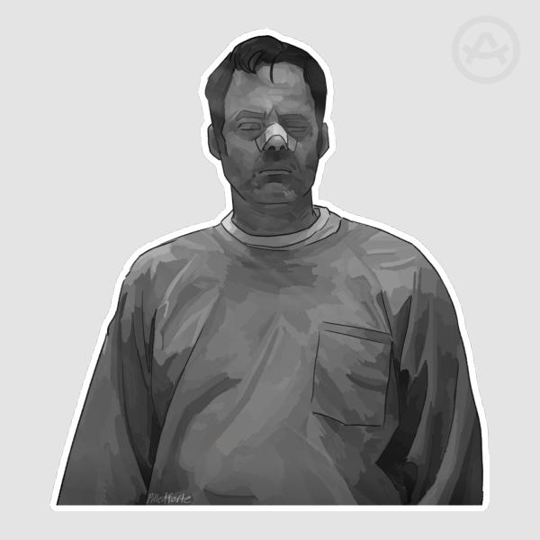 Barry B&W Sticker
