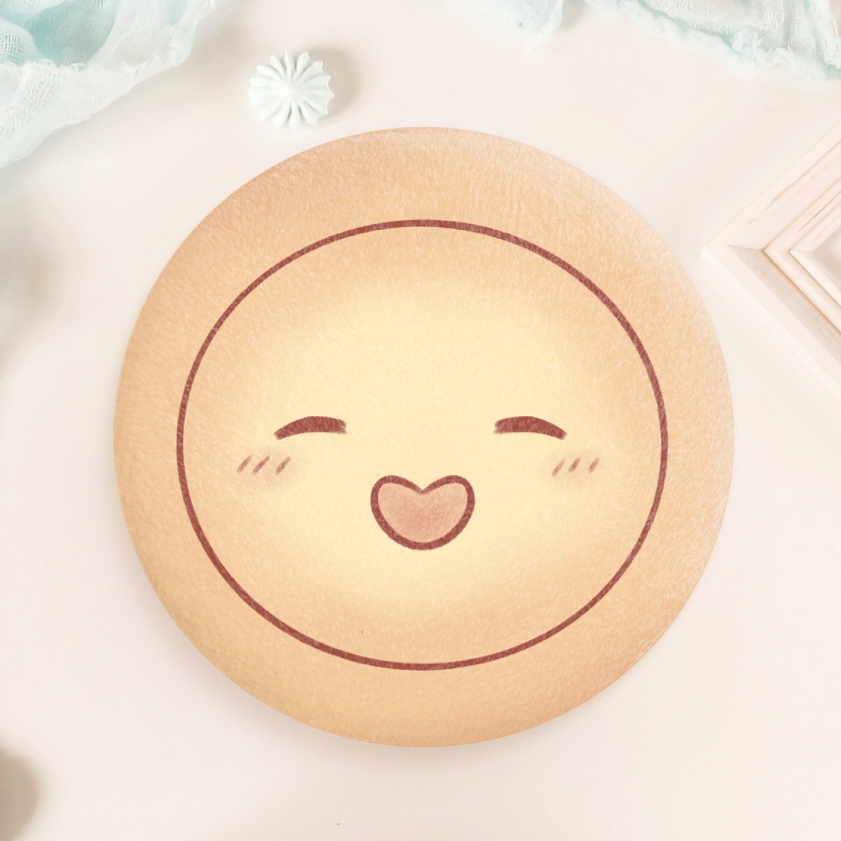 bbnexdo woonagi cookie plush pin (happy)