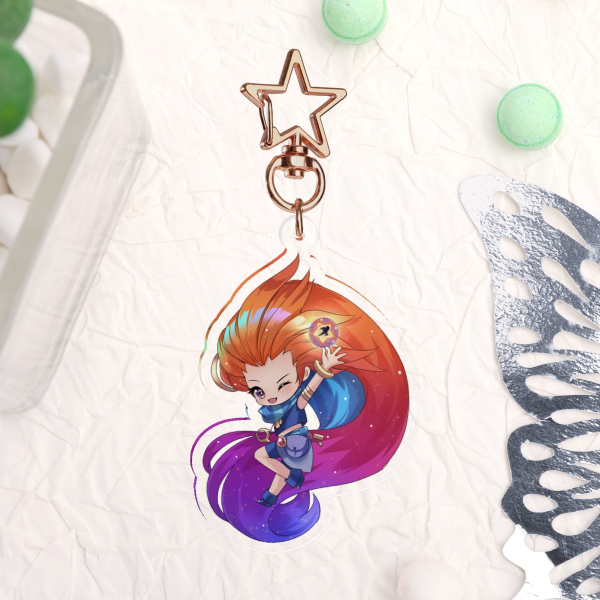 6.5cm Double Sided Zoe Keychain