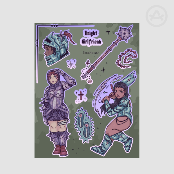 Knight Girlfriend Matte Sticker Sheet