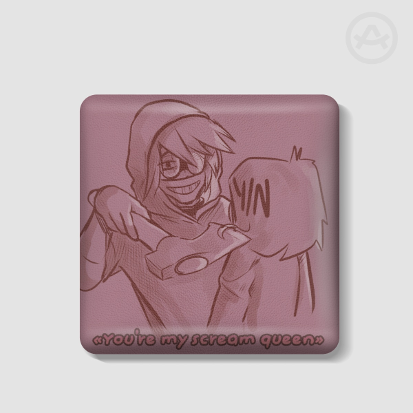 Ticci Toby x Y/N Rectangular Badge