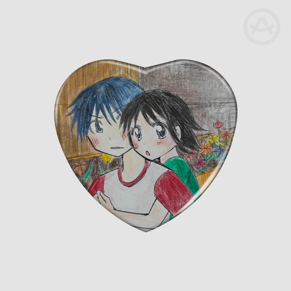 Heart Shape Holographic Badges
