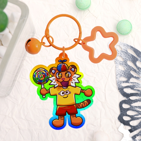 Whimsical Tiger Keychain