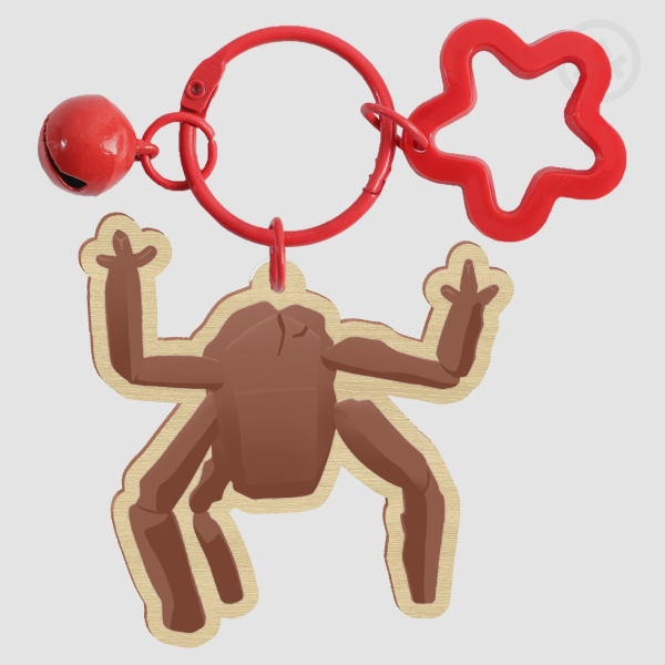 Rocky Wood Keychain