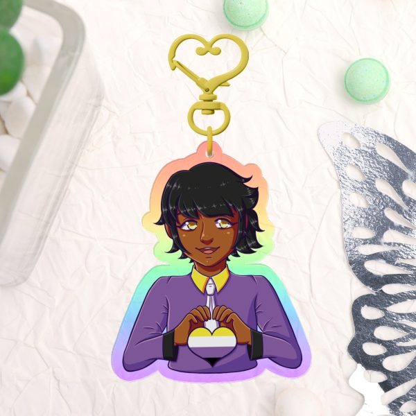 [LGBTQIA+] Non-Binary Pride Scout 3-Inch Keychain