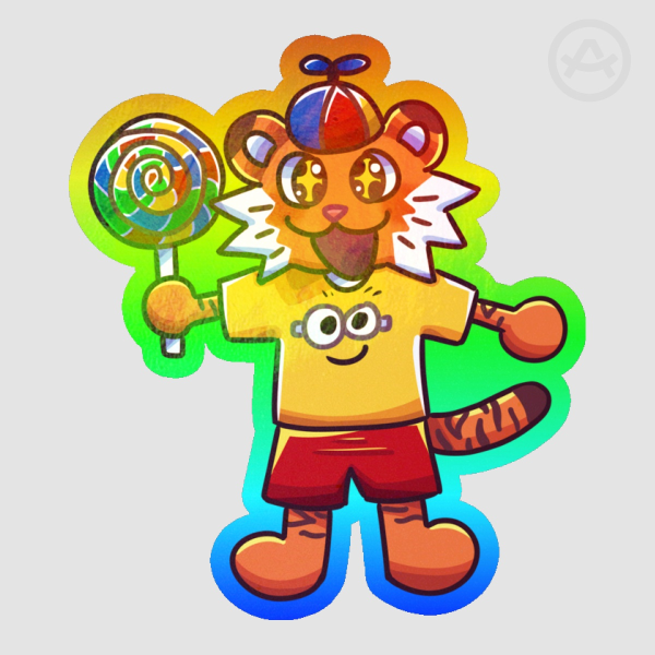 Whimsical Tiger Sticker