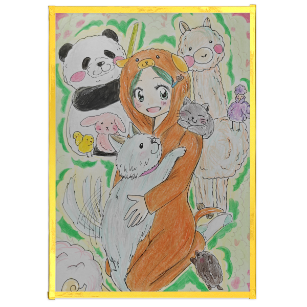 Animal Art Boards with Gold-edged - 5.8" x8.3"(148x210mm)