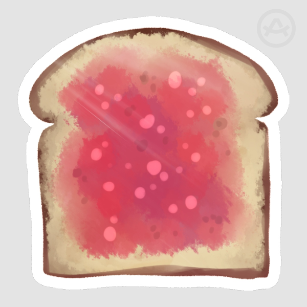 Raspberry Jelly Toast Sticker