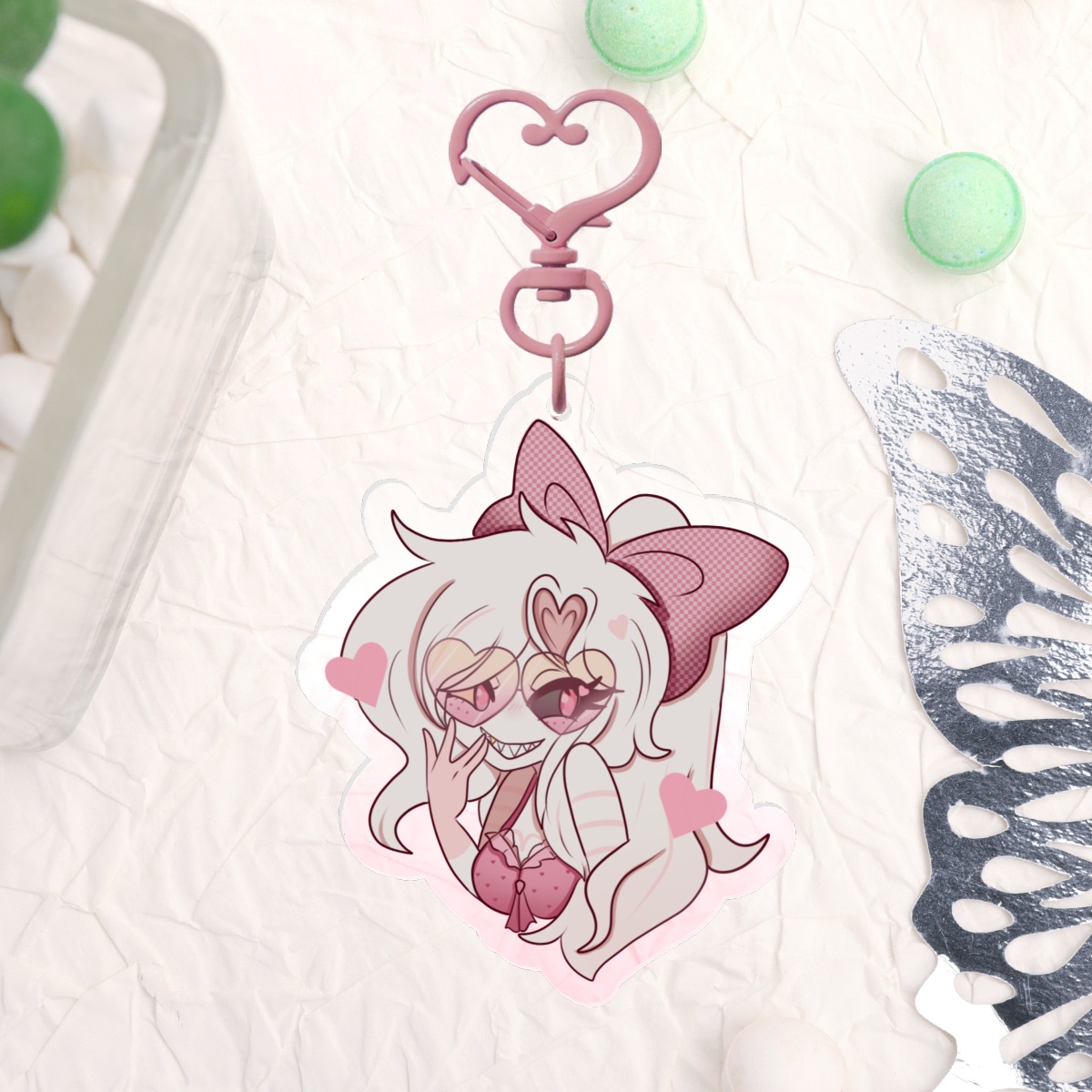 HuskerDust Sapphic Summer set | Angel Dust | Acrylic keychain
