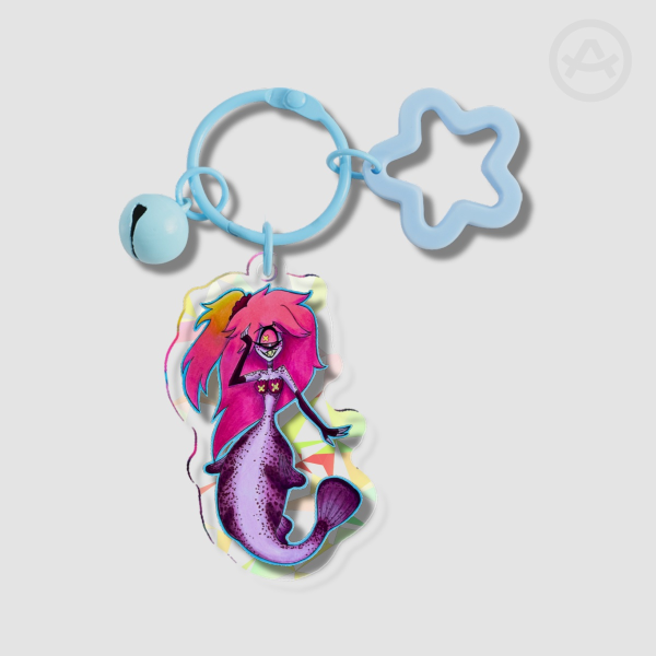 Hazbin Hotel Cherri Bomb - Broken Glass Acrylic Keychain