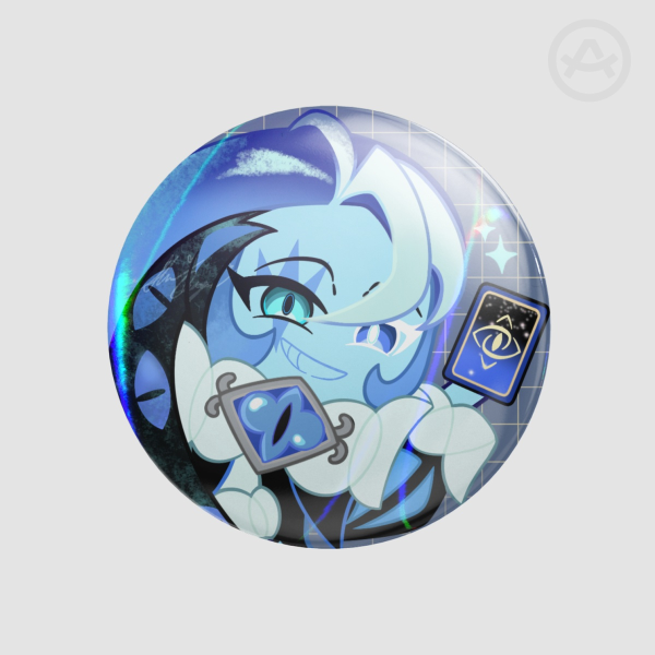 Shadowmilk Cookie - Cookie Run Kingdom Round Badge (Button Pins)