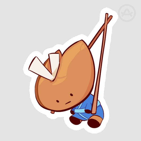 Fortune Cookie Sticker