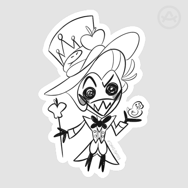 Scribble Lucifer Sticker