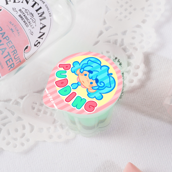 Hatsune Miku Pudding Keychain