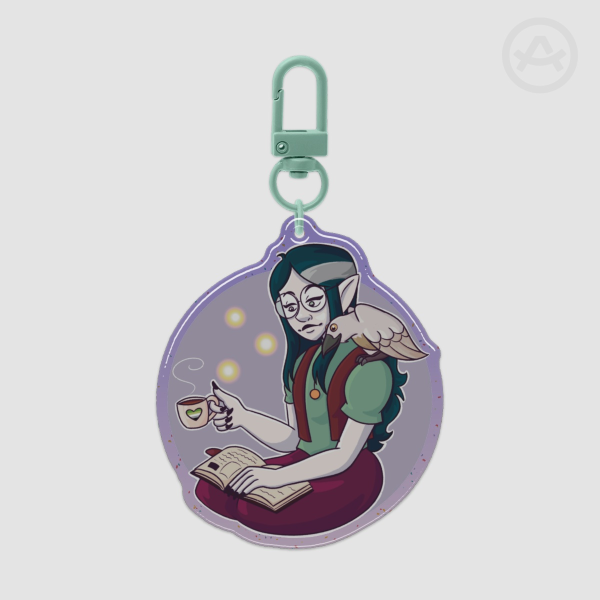 Lilith Glitter Epoxy Keychain