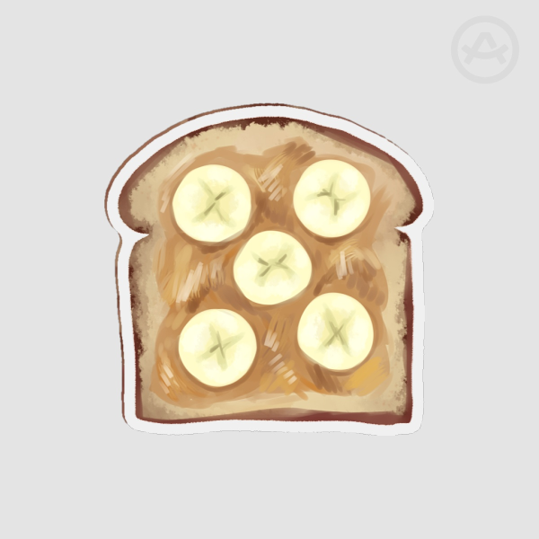 PB & Banana Toast Fridge Magnet