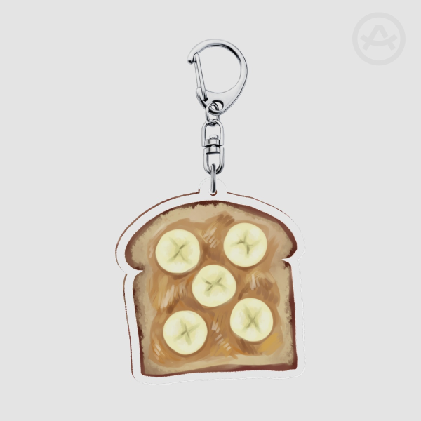 PB & Banana Toast Acrylic Keychain