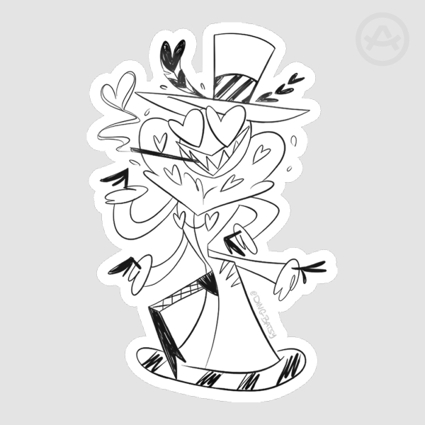 Scribble Valentino Sticker
