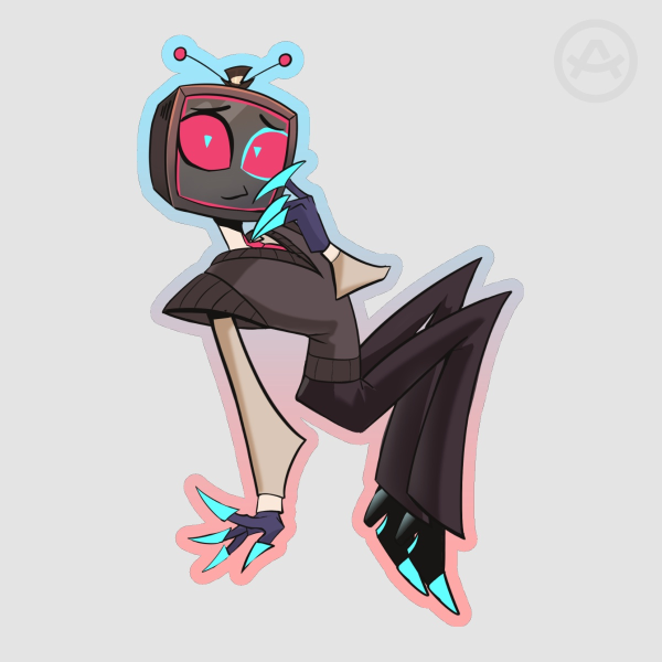 CRT Vox cute Colored Edge Sticker 10cm
