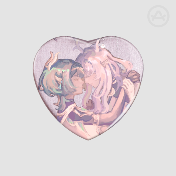 Laufer Heart Shape Holographic Badges