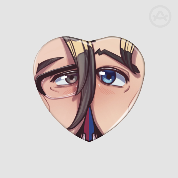 Ace Attorney - Miles Edgeworth x Phoenix Wright Button